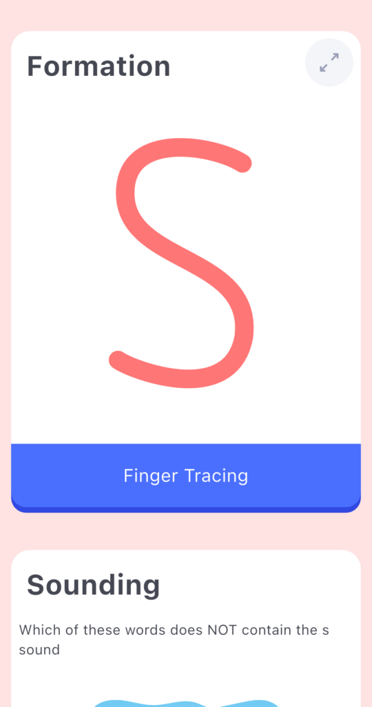 finger tracing